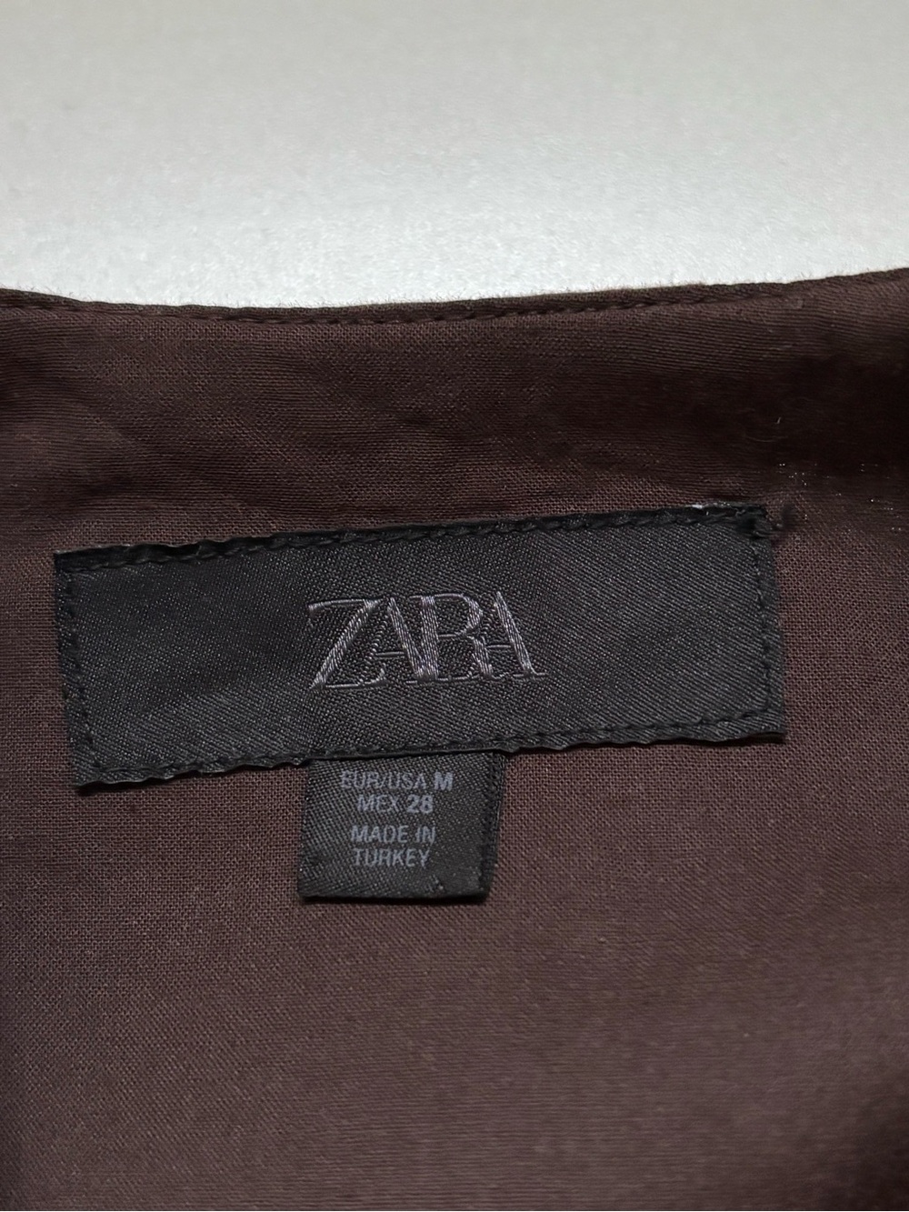 Zara Chocolate Brown Maxi Dress with Drawstring Waist - Picture 4 of 4
